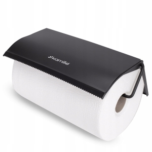 Uchwyt ścienny wieszak na ręcznik kuchenny papierowy czarny