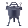 Kociołek żeliwny myśliwski Kamille 8L z powłoką emaliowaną na ognisko