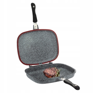 Solidna patelnia grillowa dwustronna na gaz indukcję granit