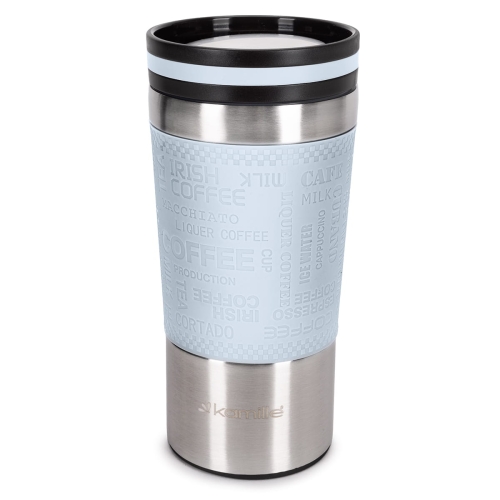 Kubek termiczny Kamille z gumową nakładką antypoślizgową 380 ml