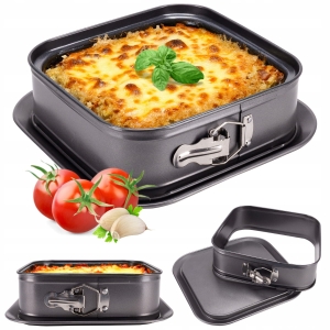 TORTOWNICA FORMA BLACHA DO PIECZENIA CIAST ROZPINANA KWADRATOWA KAMILLE