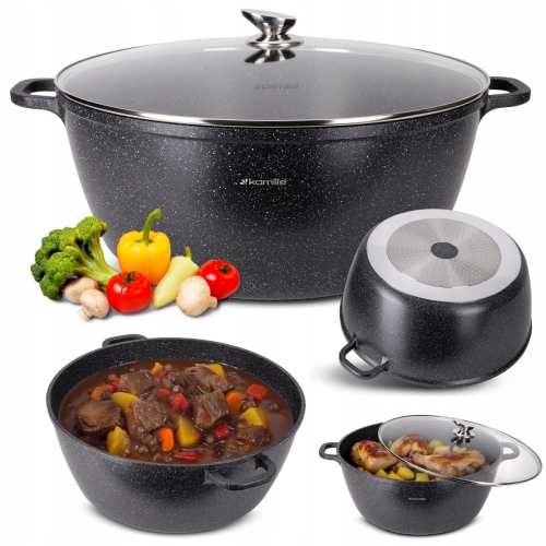 Duży garnek gar marmurowy Kamille KM4484