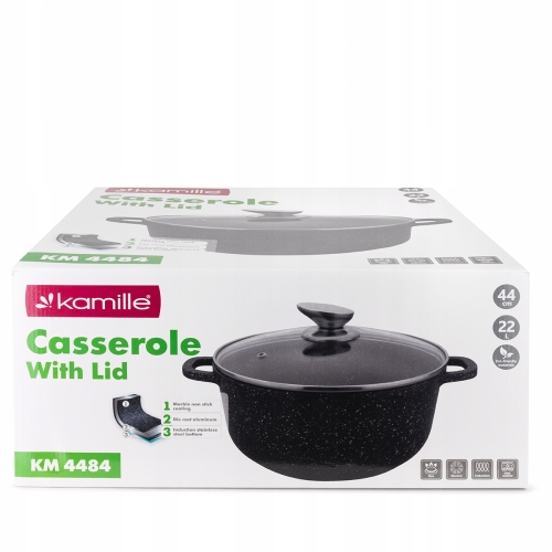 Duży garnek 22L uniwersalny Kamille KM4484