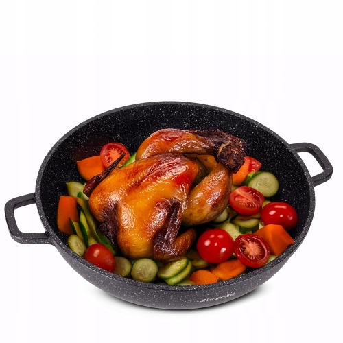 garnek marmurowy wok 5,5L Kamille z pokrywką nieprzywierający