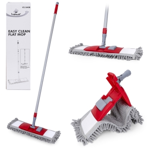 Mop płaski prostokątny z wkładem mikrofibra składany kij