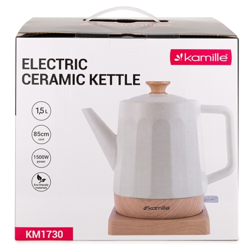 Czajnik elektryczny kremowy 1,5L Kamille