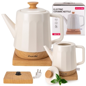 Czajnik elektryczny bezprzewodowy ceramiczny 1200W 1,5L