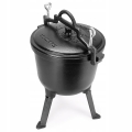 Duży kociołek myśliwski Kamille żeliwo emaliowane 15L do duszonek