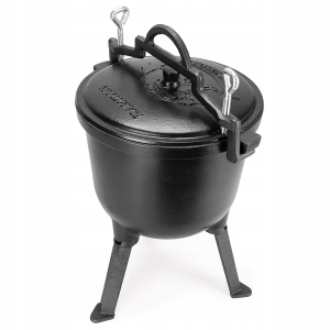 Kociołek żeliwny myśliwski z powłoką emaliowaną 15L