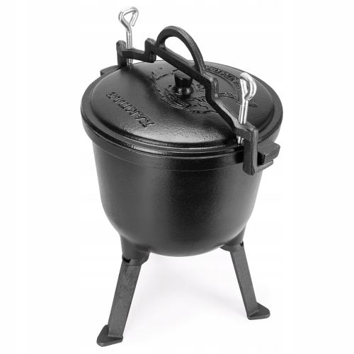 Duży kociołek myśliwski Kamille żeliwo emaliowane 15L do duszonek