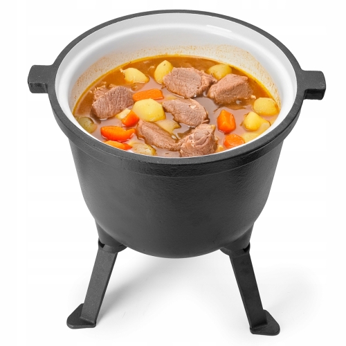 Profesjonalny kociołek myśliwski Kamille żeliwo 15L na ognisko