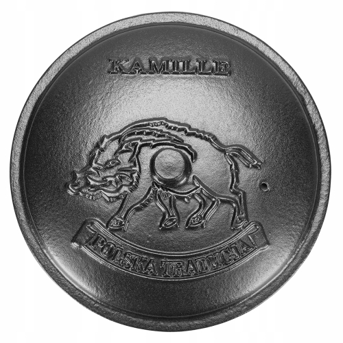 Kociołek do pieczonek Kamille żeliwny emaliowany 15 litrów