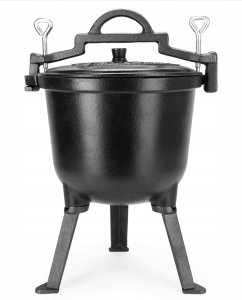 Kociołek żeliwny myśliwski z powłoką emaliowaną 10L