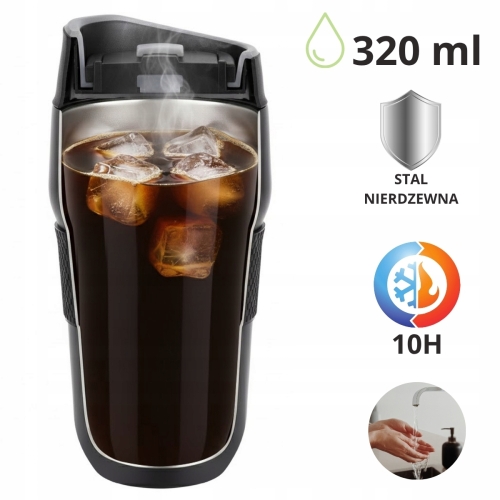 Szczelny kubek termiczny Kamille bidon 320 ml stalowy