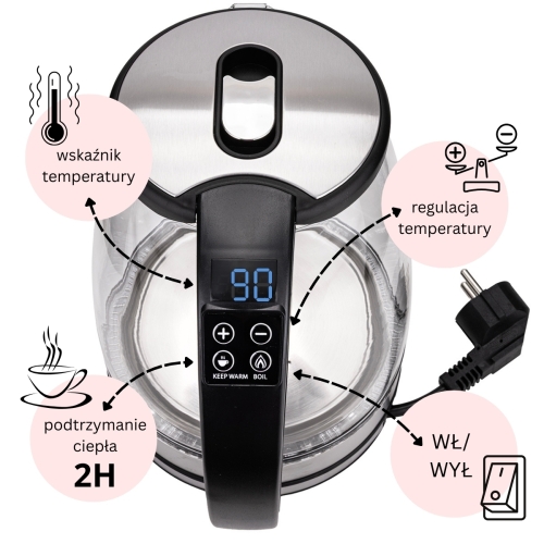 Czajnik elektryczny z regulacją temp. Kamille