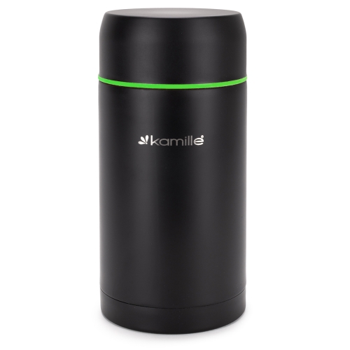 Termos obiadowy Kamille 1 L czarny lunchbox na zupę