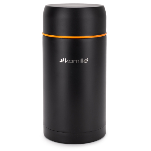Czarny termos na jedzenie Kamille 1000 ml