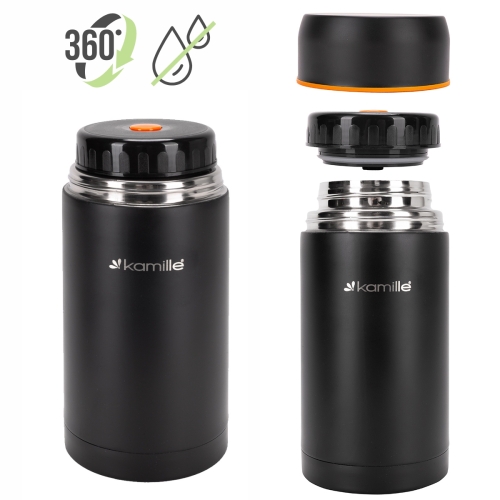 Termos próżniowy Kamille czarny 1000 ml
