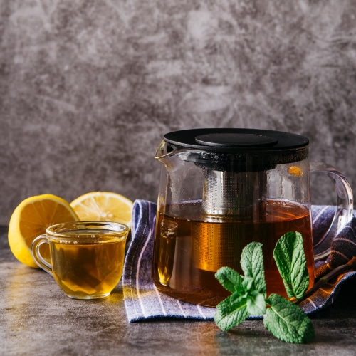 czajniczek szklany do herbaty 1500 ml Kamille na kuchenkę gazową