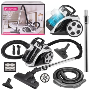 ODKURZACZ BEZWORKOWY CYKLONOWY KAMILLE MOCNY 800W AKCESORIA FILTR HEPA