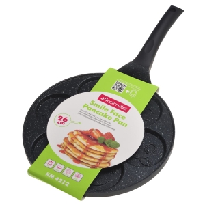 Marmurowa patelnia do pancakes naleśników jajek BUŹKI MINKI EMOTKI