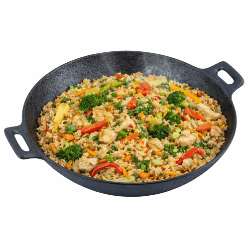 Patelnia głęboka wok 30cm Kamille KM4814V rice