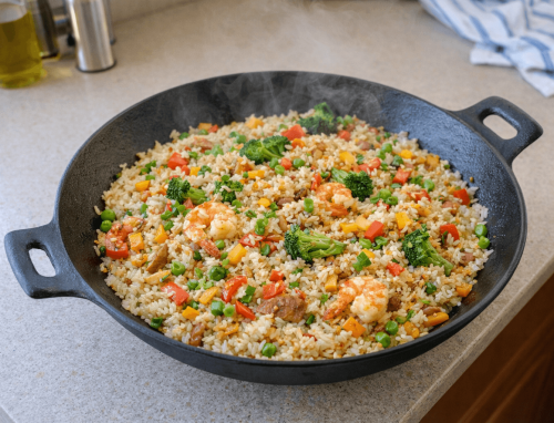 Wok żeliwny 30cm Kamille KM8414V
