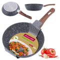 Patelnia granitowa głęboka 32cm Kamille KM4168