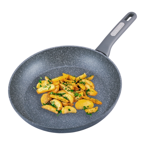 patelnia 30 cm z pokrywką Kamille granitowa do dużych porcji