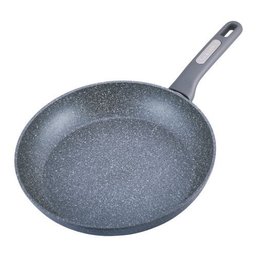 patelnia 30 cm Kamille granitowa z pokrywką aluminiowa do smażenia