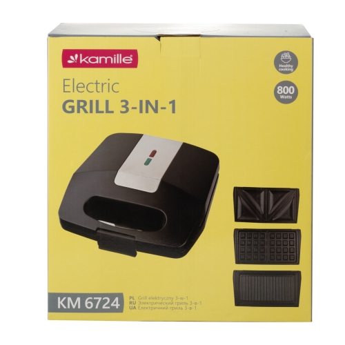 Grill, toster, gofrownica Kamille