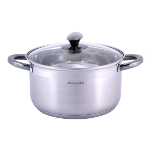 Garnek stalowy 5,0L z pokrywką