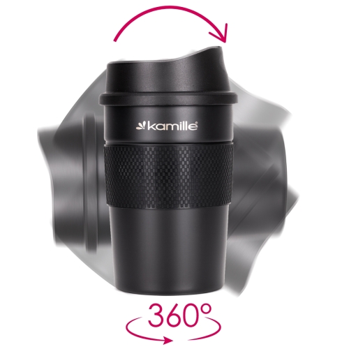 Kubek termiczny Kamille 360ml termos podróżny czarny