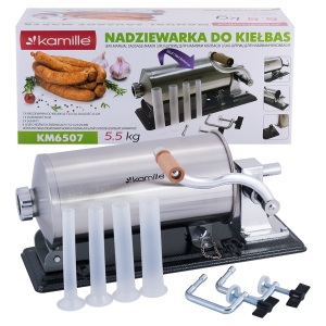 Solidna nadziewarka do kiełbas, wędlin 5,5kg + 4 końcówki