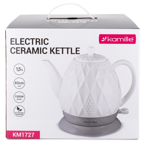 Stylowy czajnik ceramiczny Kamille 1,5L z pokrywką