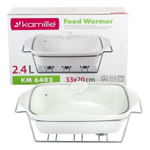 Klasyczne żaroodporne naczynie z podgrzewaczem 2,4L