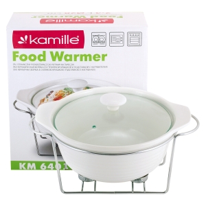 Klasyczne żaroodporne naczynie waza z podgrzewaczem 2,4L