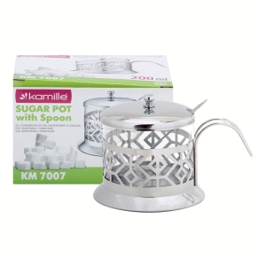 Cukiernica ze szkła i stali z łyżeczką 200ml