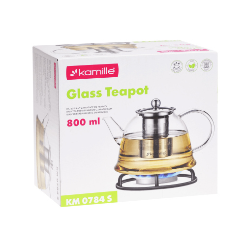 Zaparzacz do herbaty Kamille 800 ml szklany z filtrem