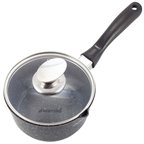 Rondel kuchenny Kamille 16 cm 1,2L powłoka marmurkowa garnek do indukcji gazu i płyty