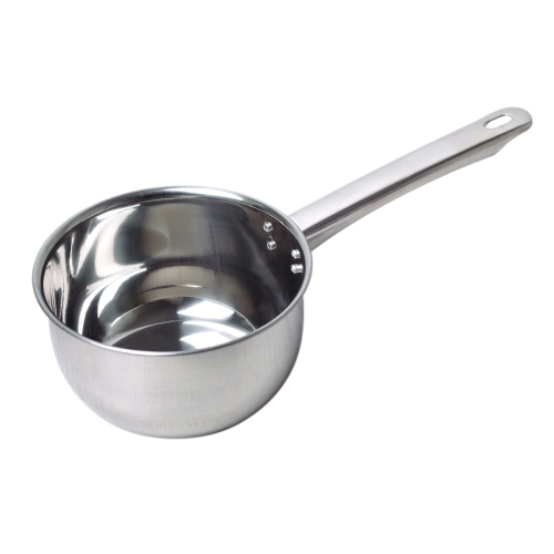 Garnek stalowy Kamille 1,5L rondel ze stali nierdzewnej do kuchni gazowej