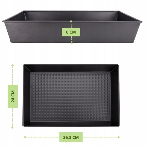forma do ciasta 36x24 cm stal węglowa Kamille