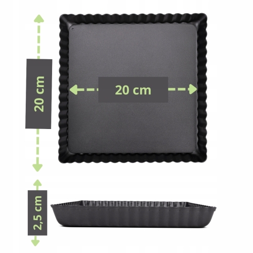 blacha kwadratowa do tarty Kamille non stick