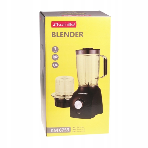 blender kielichowy mocny Kamille 2w1 z młynkiem do kawy i owoców