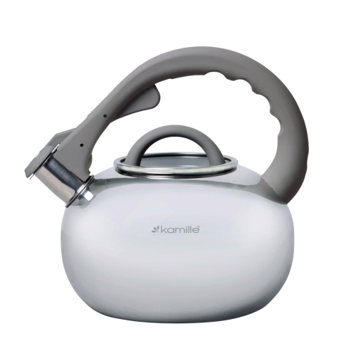 czajnik kuchenny 2,8L Kamille stalowy z gwizdkiem na gaz i indukcję