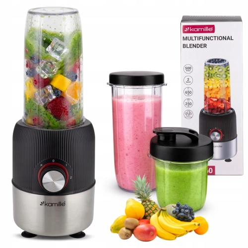 blender kielichowy 2w1 Kamille z rozdrabniaczem do koktajli smoothie i warzyw