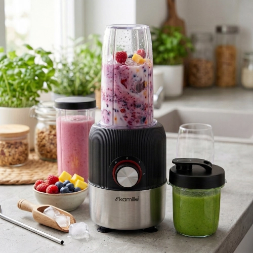 blender 2w1 Kamille kielichowy z rozdrabniaczem do smoothie i owoców