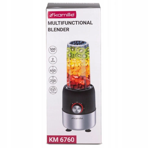 blender kielichowy 2w1 Kamille do smoothie koktajli i rozdrabniania produktów