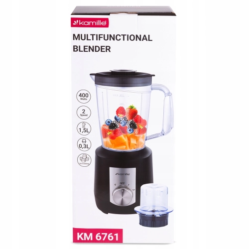 blender 2w1 Kamille 1,5L kielichowy do koktajli smoothie i kawy