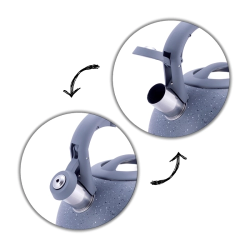 czajnik na gaz i indukcję 3L stalowy Kamille z wygodnym uchwytem